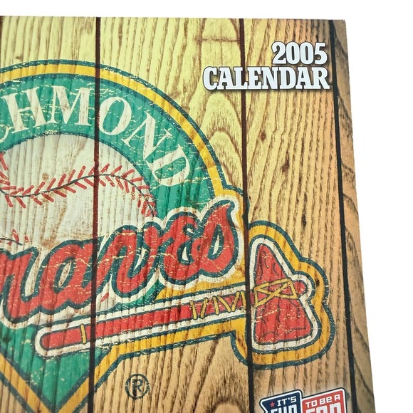 Vintage 2005 Richmond Braves Wall Calendar One Size Brown Minor League Baseball - Picture 2 of 11